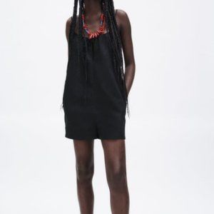 Zara Short Poplin Jumpsuit - NWT